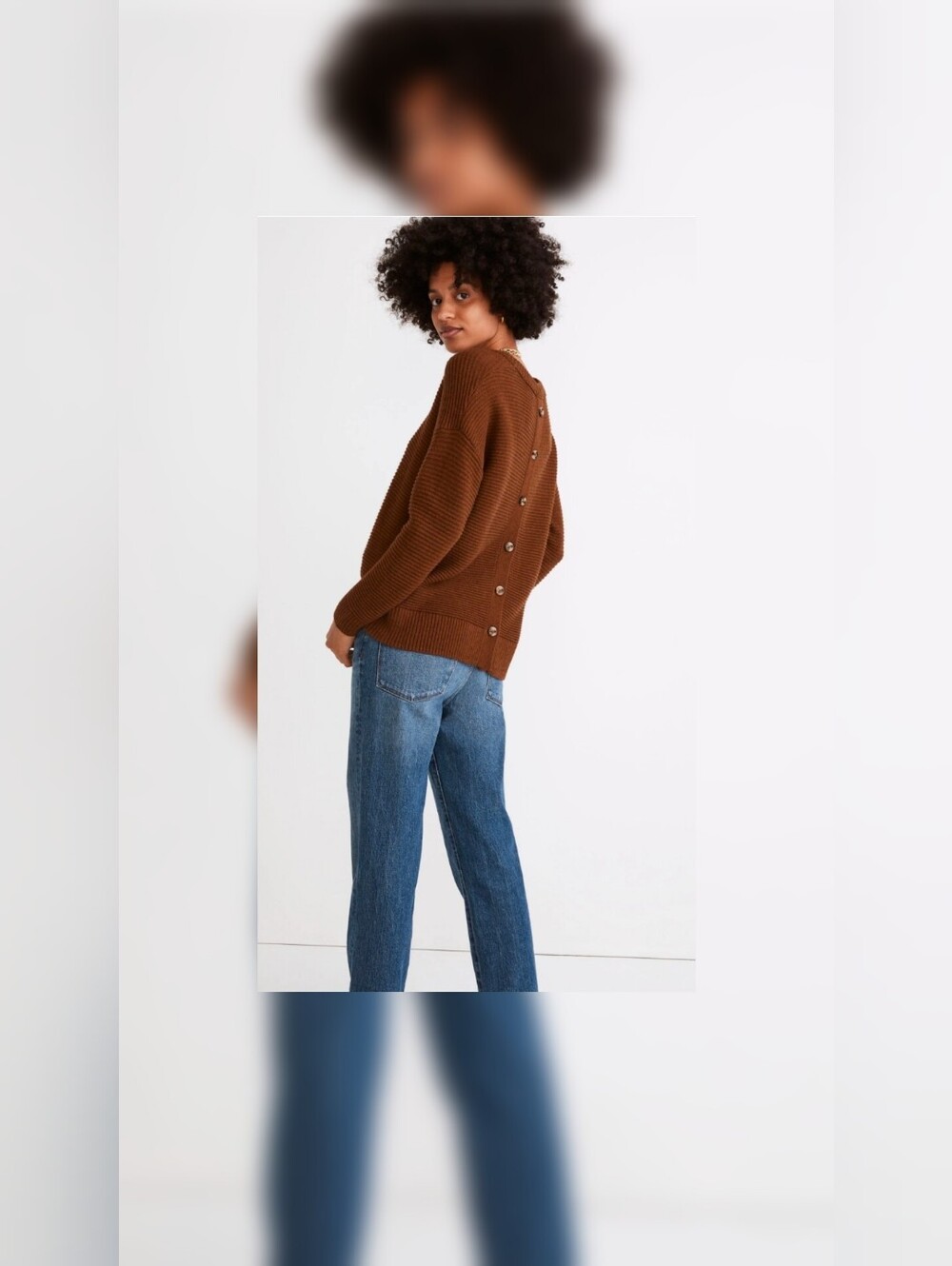 Madewell Greensboro Button-Back Sweater M